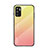 Silicone Frame Mirror Rainbow Gradient Case Cover LS1 for Xiaomi Redmi Note 10T 5G Yellow