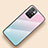 Silicone Frame Mirror Rainbow Gradient Case Cover LS1 for Xiaomi Redmi Note 11 4G (2021) Cyan