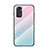 Silicone Frame Mirror Rainbow Gradient Case Cover LS1 for Xiaomi Redmi Note 11 4G (2022) Cyan