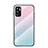 Silicone Frame Mirror Rainbow Gradient Case Cover LS1 for Xiaomi Redmi Note 11 SE 5G Cyan