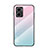 Silicone Frame Mirror Rainbow Gradient Case Cover LS1 for Xiaomi Redmi Note 11E 5G Cyan