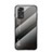 Silicone Frame Mirror Rainbow Gradient Case Cover LS1 for Xiaomi Redmi Note 11S 4G Dark Gray