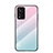 Silicone Frame Mirror Rainbow Gradient Case Cover LS1 for Xiaomi Redmi Note 11S 5G Cyan