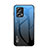Silicone Frame Mirror Rainbow Gradient Case Cover LS1 for Xiaomi Redmi Note 11T Pro 5G Blue