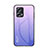 Silicone Frame Mirror Rainbow Gradient Case Cover LS1 for Xiaomi Redmi Note 11T Pro 5G Clove Purple