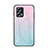 Silicone Frame Mirror Rainbow Gradient Case Cover LS1 for Xiaomi Redmi Note 11T Pro 5G Cyan