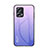 Silicone Frame Mirror Rainbow Gradient Case Cover LS1 for Xiaomi Redmi Note 12T Pro 5G Clove Purple