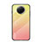 Silicone Frame Mirror Rainbow Gradient Case Cover LS1 for Xiaomi Redmi Note 9 5G Yellow