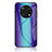 Silicone Frame Mirror Rainbow Gradient Case Cover LS2 for Huawei Enjoy 50 Pro Blue