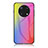 Silicone Frame Mirror Rainbow Gradient Case Cover LS2 for Huawei Enjoy 50 Pro Pink