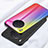 Silicone Frame Mirror Rainbow Gradient Case Cover LS2 for Huawei Honor 50 Lite