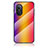 Silicone Frame Mirror Rainbow Gradient Case Cover LS2 for Huawei Honor 50 SE 5G Orange