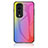 Silicone Frame Mirror Rainbow Gradient Case Cover LS2 for Huawei Honor 70 5G