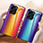 Silicone Frame Mirror Rainbow Gradient Case Cover LS2 for Huawei Honor 80 SE 5G