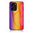 Silicone Frame Mirror Rainbow Gradient Case Cover LS2 for Huawei Honor 80 SE 5G Orange