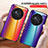 Silicone Frame Mirror Rainbow Gradient Case Cover LS2 for Huawei Honor Magic6 Lite 5G