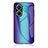 Silicone Frame Mirror Rainbow Gradient Case Cover LS2 for Huawei Nova 10 SE Blue