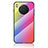 Silicone Frame Mirror Rainbow Gradient Case Cover LS2 for Huawei Nova 8i Pink