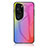 Silicone Frame Mirror Rainbow Gradient Case Cover LS2 for Huawei P60 Art