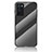 Silicone Frame Mirror Rainbow Gradient Case Cover LS2 for Oppo A16 Black