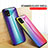 Silicone Frame Mirror Rainbow Gradient Case Cover LS2 for Oppo A16e