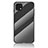 Silicone Frame Mirror Rainbow Gradient Case Cover LS2 for Oppo A16K Black