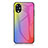 Silicone Frame Mirror Rainbow Gradient Case Cover LS2 for Oppo A17K