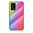 Silicone Frame Mirror Rainbow Gradient Case Cover LS2 for Oppo A55 4G Pink