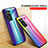 Silicone Frame Mirror Rainbow Gradient Case Cover LS2 for Oppo A57s