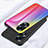 Silicone Frame Mirror Rainbow Gradient Case Cover LS2 for Oppo A58 4G