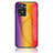 Silicone Frame Mirror Rainbow Gradient Case Cover LS2 for Oppo A77s Orange