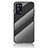 Silicone Frame Mirror Rainbow Gradient Case Cover LS2 for Oppo F19 Black