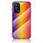 Silicone Frame Mirror Rainbow Gradient Case Cover LS2 for Oppo F19 Orange