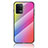 Silicone Frame Mirror Rainbow Gradient Case Cover LS2 for Oppo F19 Pro