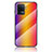 Silicone Frame Mirror Rainbow Gradient Case Cover LS2 for Oppo F19 Pro Orange