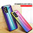 Silicone Frame Mirror Rainbow Gradient Case Cover LS2 for Oppo F21 Pro 4G