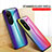 Silicone Frame Mirror Rainbow Gradient Case Cover LS2 for Oppo Reno10 5G