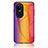 Silicone Frame Mirror Rainbow Gradient Case Cover LS2 for Oppo Reno10 Pro 5G