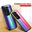Silicone Frame Mirror Rainbow Gradient Case Cover LS2 for Oppo Reno11 Pro 5G