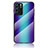 Silicone Frame Mirror Rainbow Gradient Case Cover LS2 for Oppo Reno6 5G