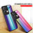 Silicone Frame Mirror Rainbow Gradient Case Cover LS2 for Oppo Reno8 Pro 5G