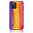 Silicone Frame Mirror Rainbow Gradient Case Cover LS2 for Realme C31 Orange