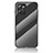 Silicone Frame Mirror Rainbow Gradient Case Cover LS2 for Realme C35 Black