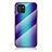 Silicone Frame Mirror Rainbow Gradient Case Cover LS2 for Samsung Galaxy A03 Blue