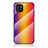 Silicone Frame Mirror Rainbow Gradient Case Cover LS2 for Samsung Galaxy A03 Orange