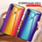 Silicone Frame Mirror Rainbow Gradient Case Cover LS2 for Samsung Galaxy A11