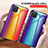 Silicone Frame Mirror Rainbow Gradient Case Cover LS2 for Samsung Galaxy A12 Nacho