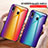 Silicone Frame Mirror Rainbow Gradient Case Cover LS2 for Samsung Galaxy A20