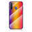 Silicone Frame Mirror Rainbow Gradient Case Cover LS2 for Samsung Galaxy A21 European Orange