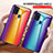 Silicone Frame Mirror Rainbow Gradient Case Cover LS2 for Samsung Galaxy A21s